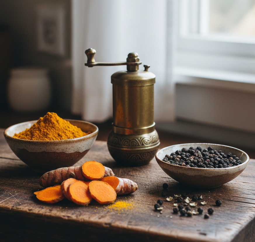 Turmeric and black pepper